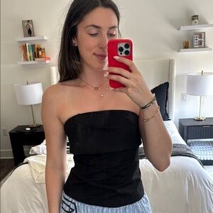 Zara Black Strapless Top
